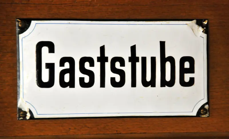Emailschild der Gaststube